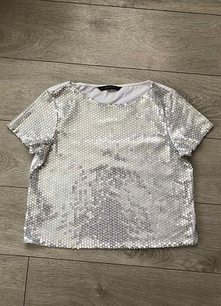 Футболка кофта zara в паєтках