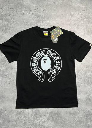 Футболка chrome hearts x bape