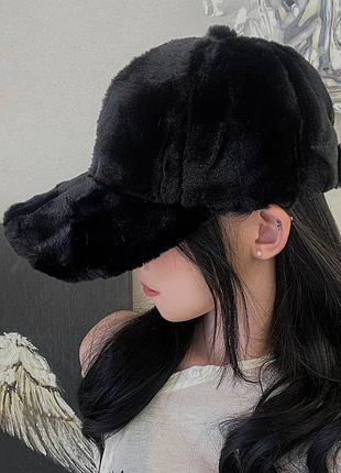 Кепка пушистая плюшевая y2k dollskill