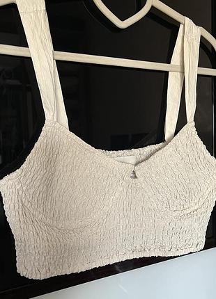 Топ айворі, молочний жатка h&m