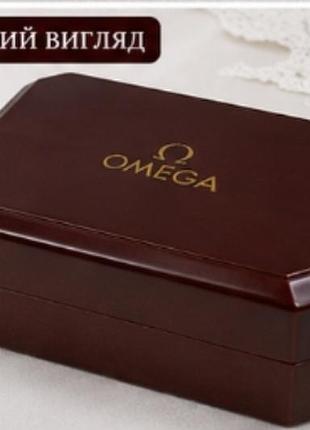 Деревянная подарочная коробка omega для часов или браслета, красное дерево, 12.5×10.5×6.5 см