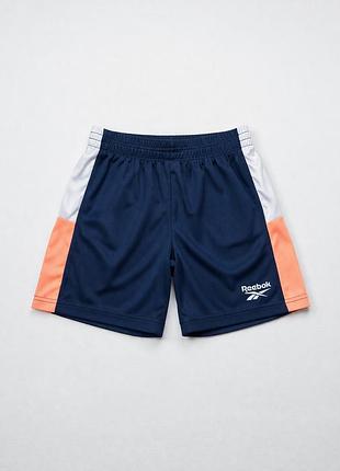 Спортивні шорти з перфорацією reebok для хлопчика темно-синій 11-12 лет (152 см) (127805 d-blue)