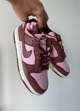 😍 жіночі кросівки nike dunk brown/pink