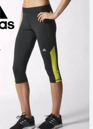 Тренировочные леггисы капри adidas climalite uk 8-10 eur 36-38