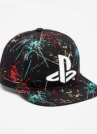 Чорна бейсболка 7-10років з лого playstation