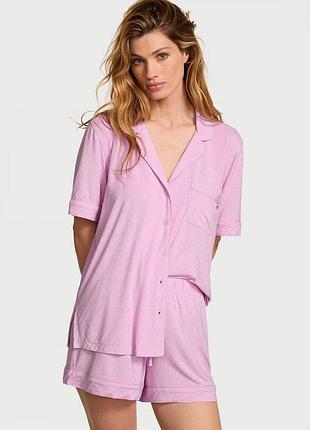 Жіноча піжама (сорочка та шорти) modal-cotton shоrt pajama set victoria's secret.