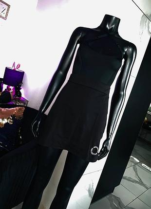 Черная мини-юбка asos design weekend collective, размер uk 10