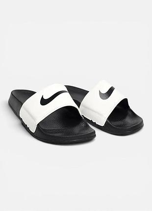 Шлепанцы nike slide • white black •