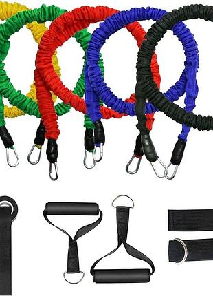 Набор эспандеров resistance bands для тренировок с 5 уровнями сопротивления (сток европа) уценка коробка