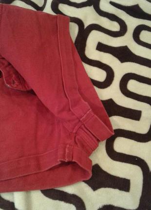 Коротенькие джинсовые красные шортики бльшой размер4 фото