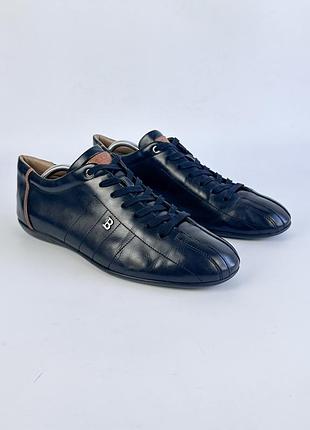 Чоловічі шкіряні кросівки bally haido black leather sneakers men's size us 10 eu 9 made in italy low top