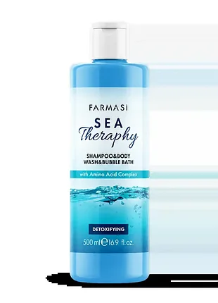 Шампунь, гель для душу та піна для ванни 3в1 sea therapy, 500 мл