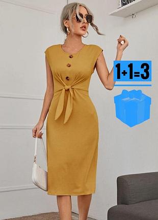 🥰 міні сукня в рубчик з завʼязкою shein s