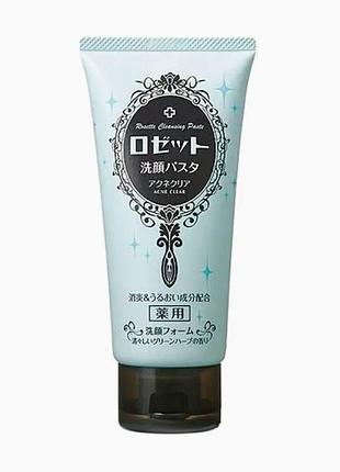 Паста для умывания rosette acne clear face wash pasta / rosette face wash pasta acne clear, 120 г