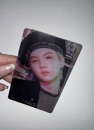 Bts suga юнгі не офіційна прозора колекційна карта