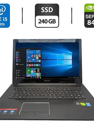 Ноутбук lenovo z70-80 / 17.3" (1920x1080) ips / intel core i5-5200u (2 (4) ядра 2.2 - 2.7 ghz) / 8 gb ddr3 / 240 gb ssd / nvidia