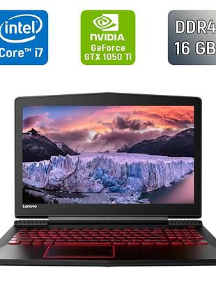 Ігровий ноутбук б-клас lenovo legion y720-15ikbn / 15.6" (1920x1080) ips / intel core i7-7700hq (4 (8) ядра по 2.8 - 3.8 ghz) / 16