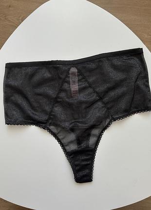 Трусики высокая посадка полупрозрачные victoria’s secret l