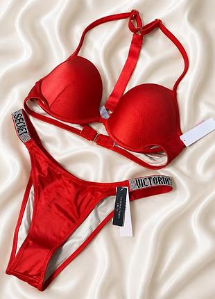 Купальник роздільний зі стразами victoria’s secret оригінал