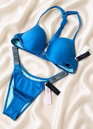 Купальник роздільний зі стразами victoria’s secret оригінал