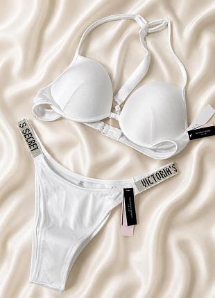 Купальник роздільний зі стразами victoria’s secret оригінал