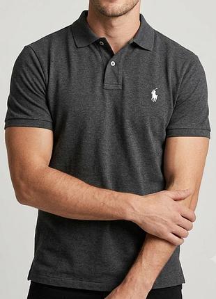 Стильна футболка-поло polo ralph lauren (custom slim fit)