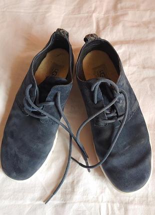 Кроссовки туфли замшевые синие ugg bowmore 40.5