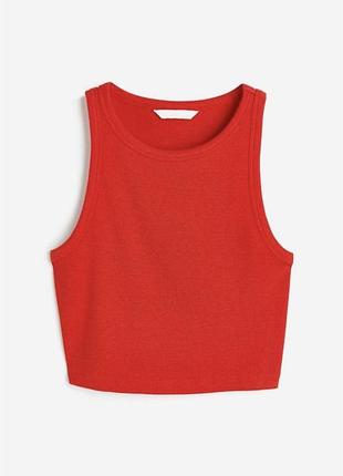 Кроп топ h&m червоний