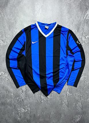 Vintage винтажный лонгслив nike найк big swoosh logo биг свуш лого striped в полоску size xl размер хл