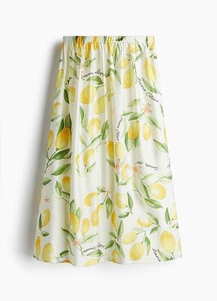 Волшебная юбка-миди с лимонами h&amp;m