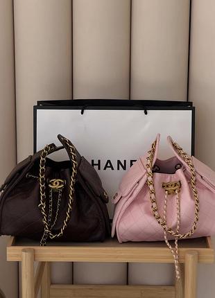 Женская сумка премиум 25 small handbag розовая, шоколад