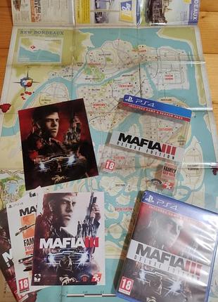 Mafia iii deluxe edition ps4 з картою new bordeaux і 3d артом