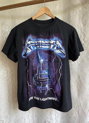 Metallica ride the lightning мерч хеви метал группы металлика принт