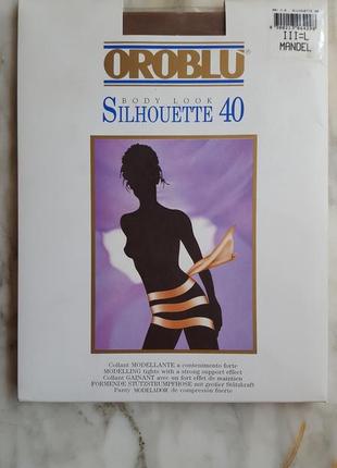 Элитные фирменные итальянские колготы с утяжкой oroblu silhouette 40 - 40den1 фото