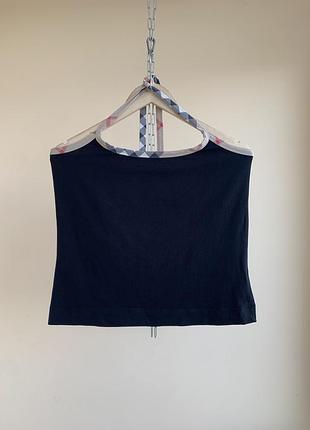 Жіночий вінтажний галтер топ на бретелях на завʼязці burberry london nova check trim stretch halter top vintage вінтаж 2000х y2k