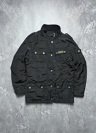 Vintage винтажная женская куртка стёганка barbour барбур big logo size m размер м