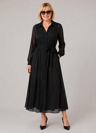 Платье-рубашка marks & spencer, р. 14 (eu 42/44, ориентировочно l/48) макси