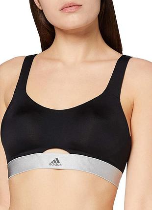 Спортивний топ бюстгальтер adidas чорний топ