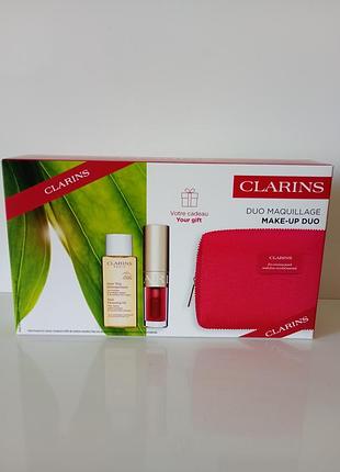 Clarins набор с косметичкой.