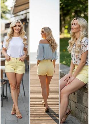 Шорти bershka жіночі жовті 38