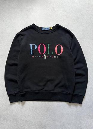 Polo ralph lauren світшот чорний велике лого чоловічий s оригінал