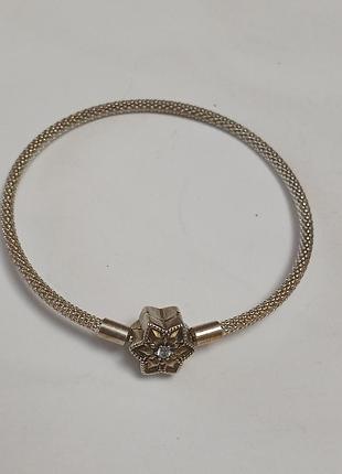 Pandora досткий браслет серебро