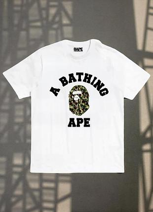 Мужская футболка bape a bathing ape baby milo унисекс бейп белая