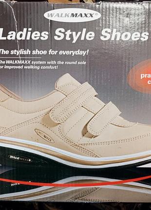 Бежевые ортопедические кроссовки,walk maxx