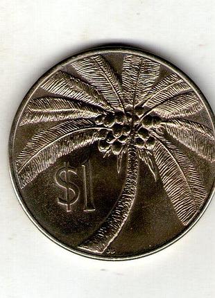 Самоа ø малиэтоа танумафилли ii 1 тала, 1974 год медно-никелевый сплав, 26.85g, ø 38.8mm no2926