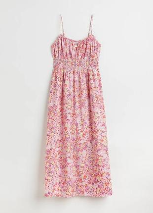 Рожева довга, міді сукня, плаття, сарафан h&m