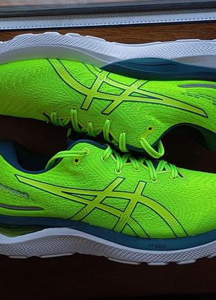 Мужские беговые кроссовки asics gel-cumulus 24 1011b366 оригинал в ярком салатовом цвете р.43.5 стан идеален