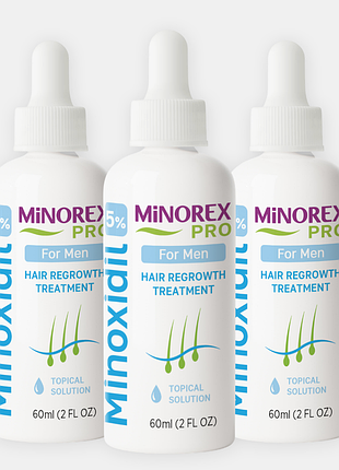 Minorex pro 5% - курс на 3 месяца | лосьон миноксидил (minoxidil)