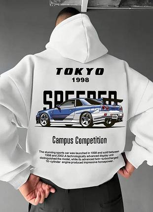 Худи, біла толстовка чоловіча, світшот 2711253626 розмір оверсайз (s,m,l)