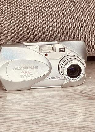 Цифровой винтажный фотоаппарат olympus c-350 zoom+ карта